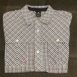 New!  Jordan Short Sleeve Button Down Size XXL